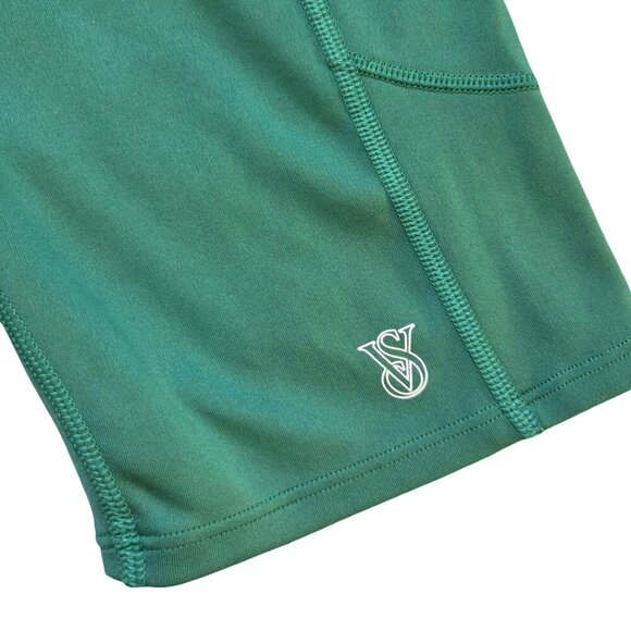 Victoria's Secret Biker Shorts Womens XS Green Athletic Workout Jogging Running - Picture 3 of 11